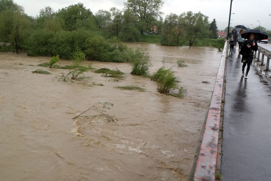 stan alarmowy Dunajca Nowy Sącz Twój Sącz