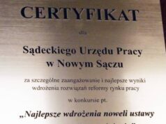 Sądecki Urząd Pracy nagrodzony
