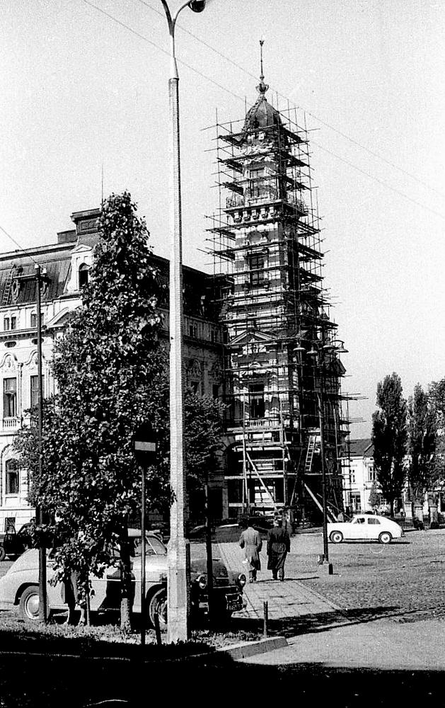 Nowy Sącz rynek ratusz 1959