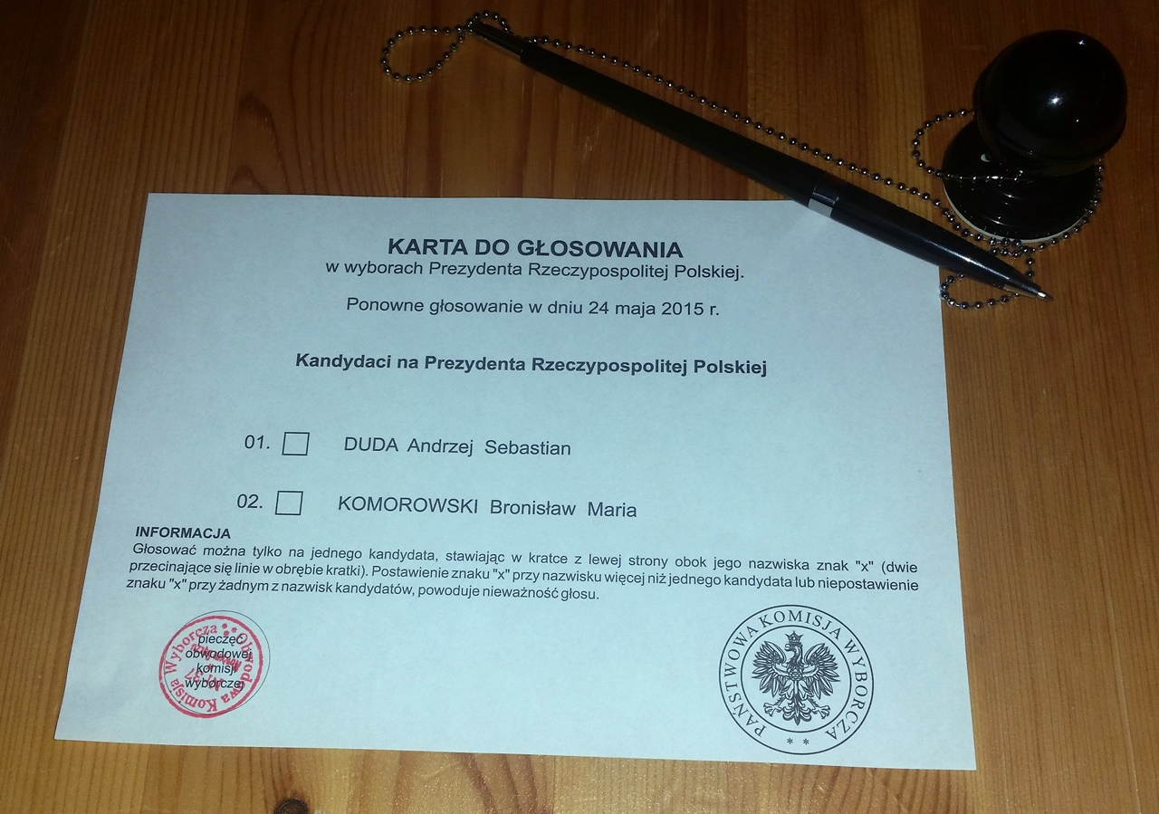 wybory druga tura karta do głosowania