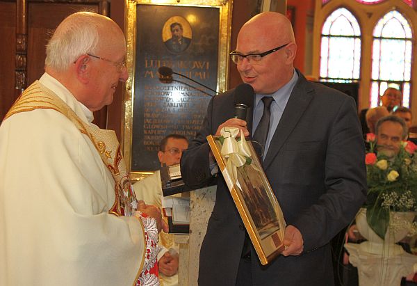ks. Stanisław Czachor i prezydent Ryszard Nowak