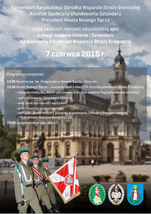 sztandar dla KOW Straży Granicznej
