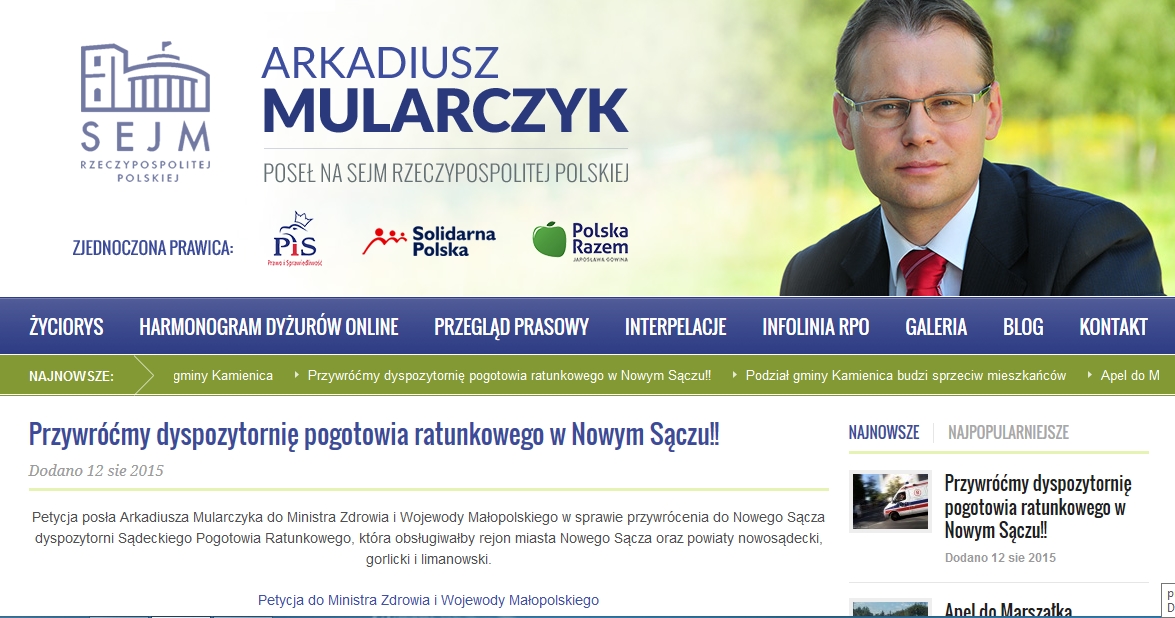 Petycja w sprawie przywrócenia w mieście dyspozytorni pogotowia ratunkowego