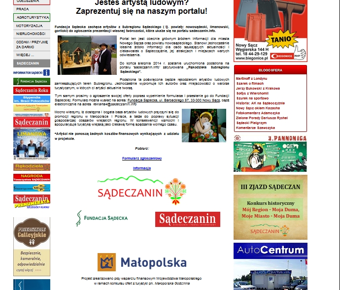 Jerzy Gwiżdż pyta o projekt Fundacji Sądeckiej