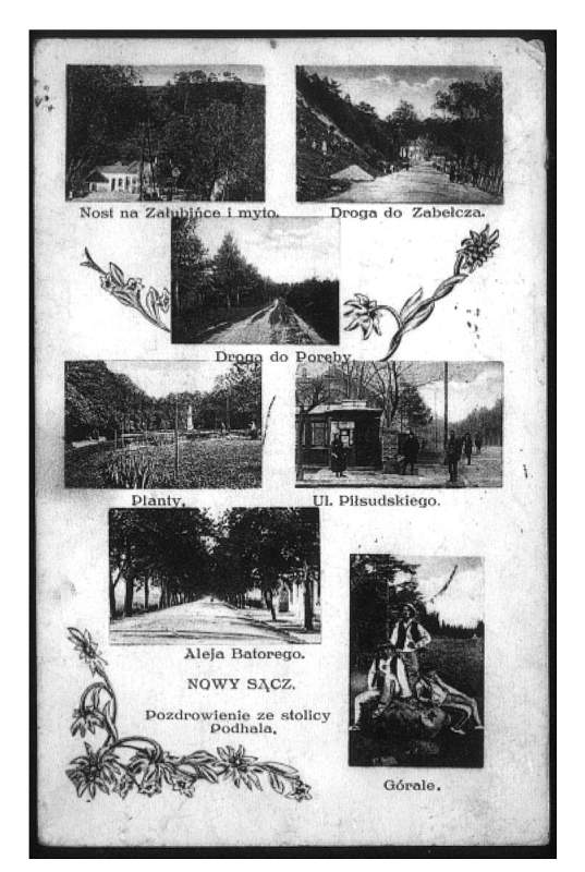 Nowy Sącz stolicą Podhala, pocztówka 1929