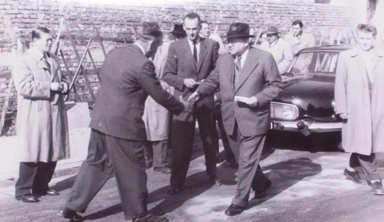Stanisław Sroka z wizytą w Nowym Sączu, 1959 rok