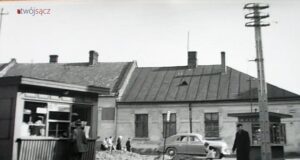 ulica Sobieskiego w rejonie skrzyżowania z ul. Wałową. Nowy Sącz 1960