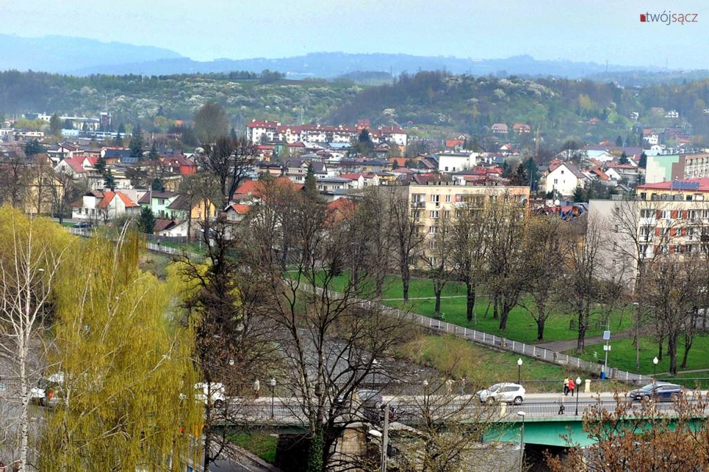 Nowy Sącz prawy brzeg Kamienicy za ul. Lwowską
