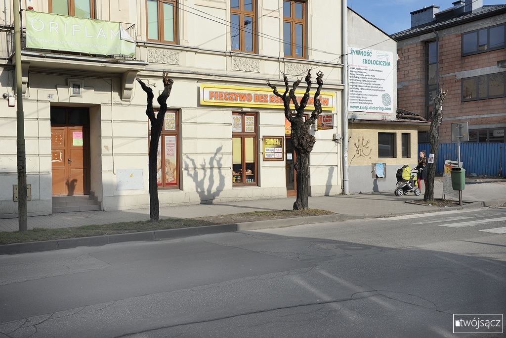 Nowy Sącz ul. Długosza tu stał konny furgon
