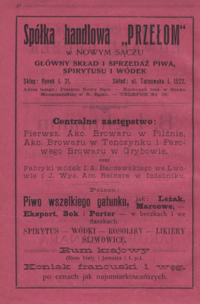 reklama Nowy Sącz 1938