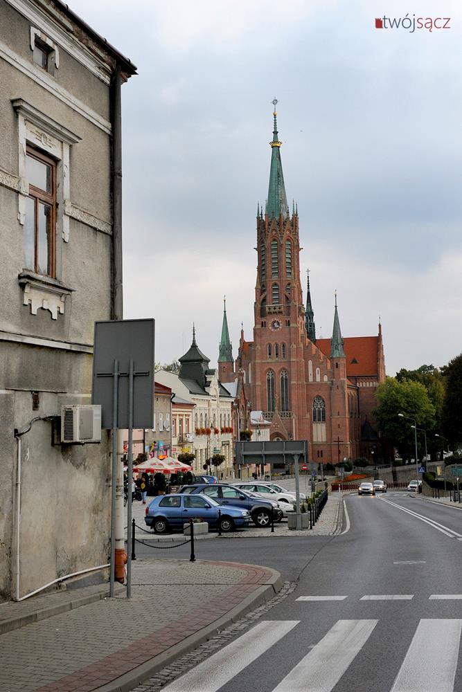 rynek i bazylika w Grybowie