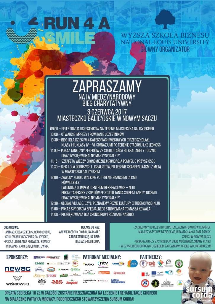 biegnij po uśmiech run 4 a Smile 2017 Nowy Sącz