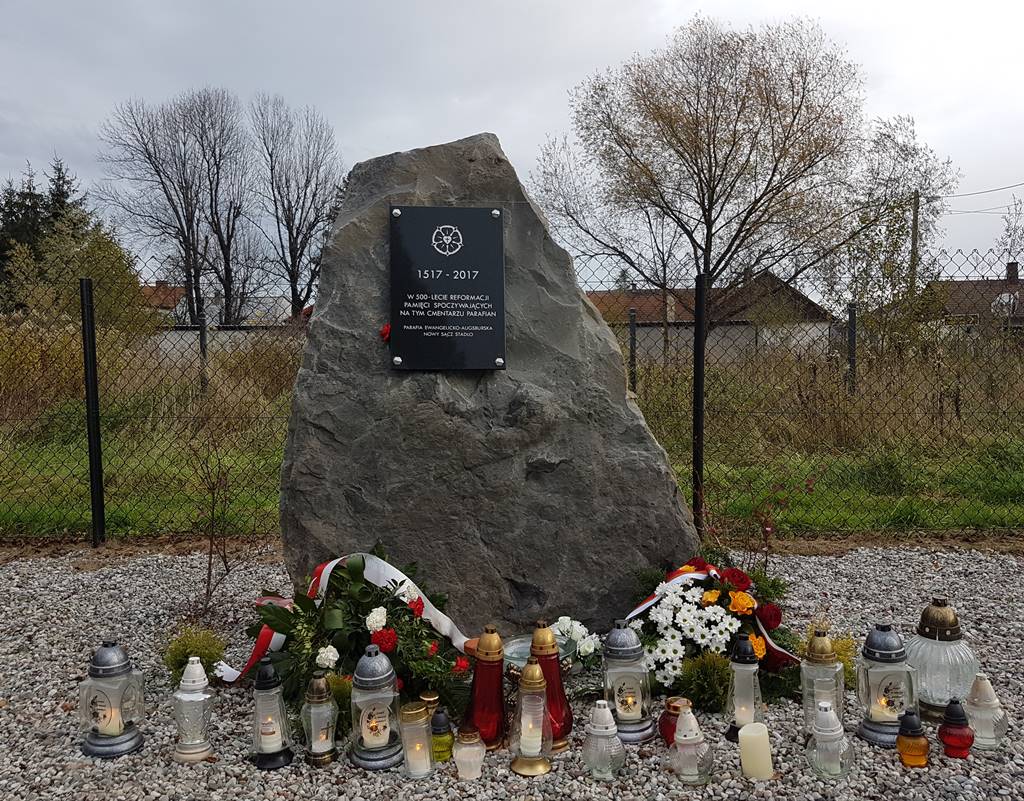 cmentarz ewangelicki Nowy Sącz ul. Orkana, pamiątkowy obelisk