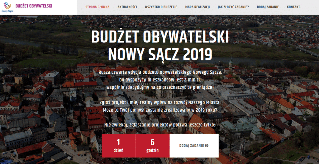 termin składania wniosków BO Nowy Sącz