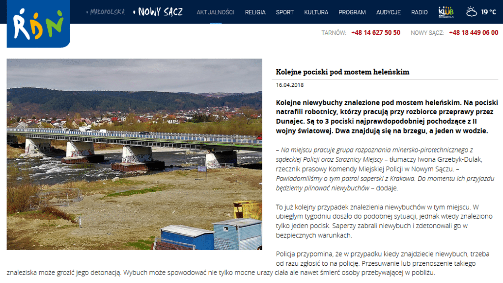 niewybuchy pod mostem