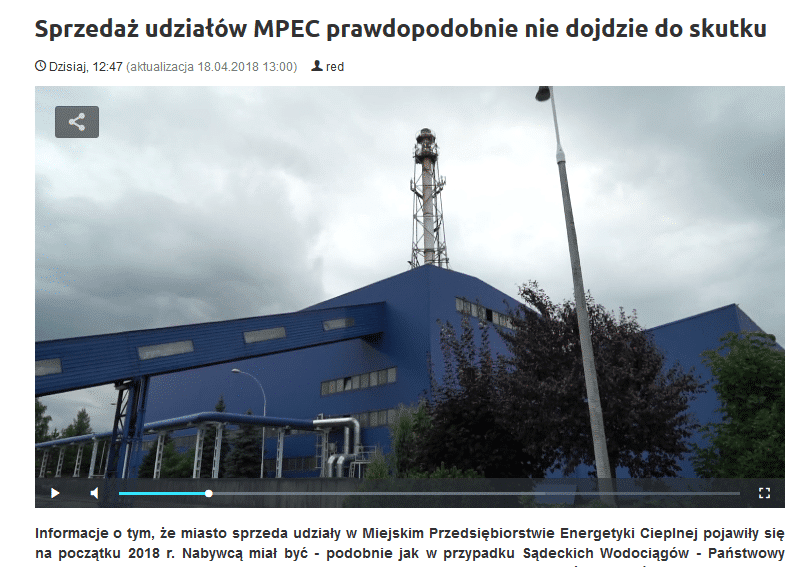 sprzedaż udziałów MPEC