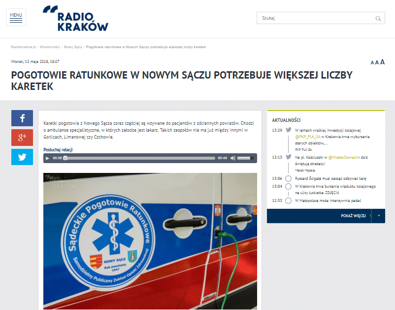 pogotowie w Nowym Sączu