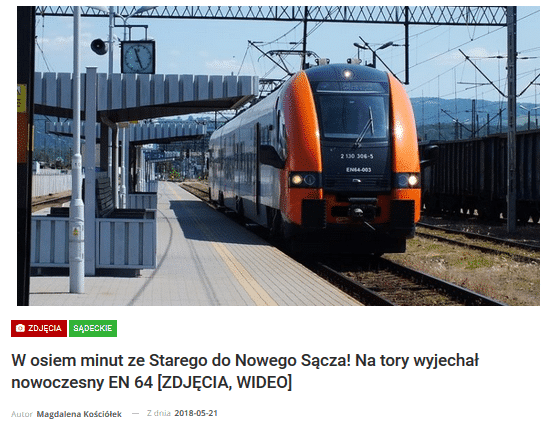 Dzisiaj o godz. 5.40 odbył się pierwszy kurs szynobusu na trasie Nowy Sącz – Stary Sącz