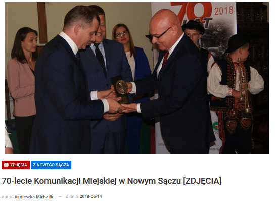 70-lecie komunikacji miejskiej w Nowym Sączu