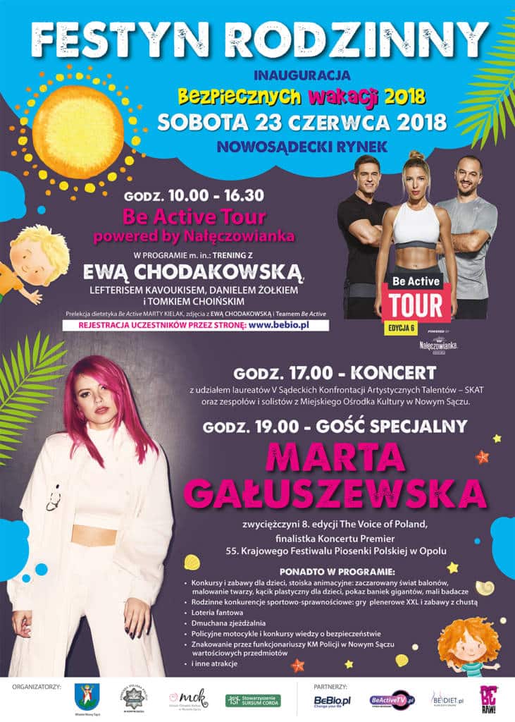 Bezpieczne Wakacje 2018 Nowy Sącz koncert inauguracyjny