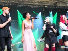 Koncert "Cztery kolory bluesa" w trakcie dorocznych Imienin Nowego Sącza. Na scenie (od lewej): Dominik Dudek, Ewa Novel, Bożena Górecka-Tokarczyk i Violka Marcinkiewicz