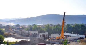 budowa mostu w Nowym Sączu na rzece Dunajec