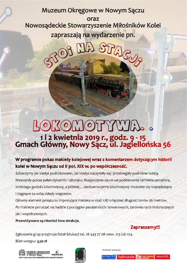 stoi na stacji lokomotywa