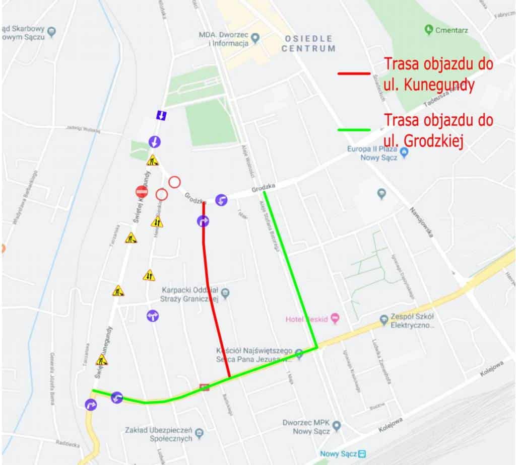ulica Kunegundy Nowy Sącz remont