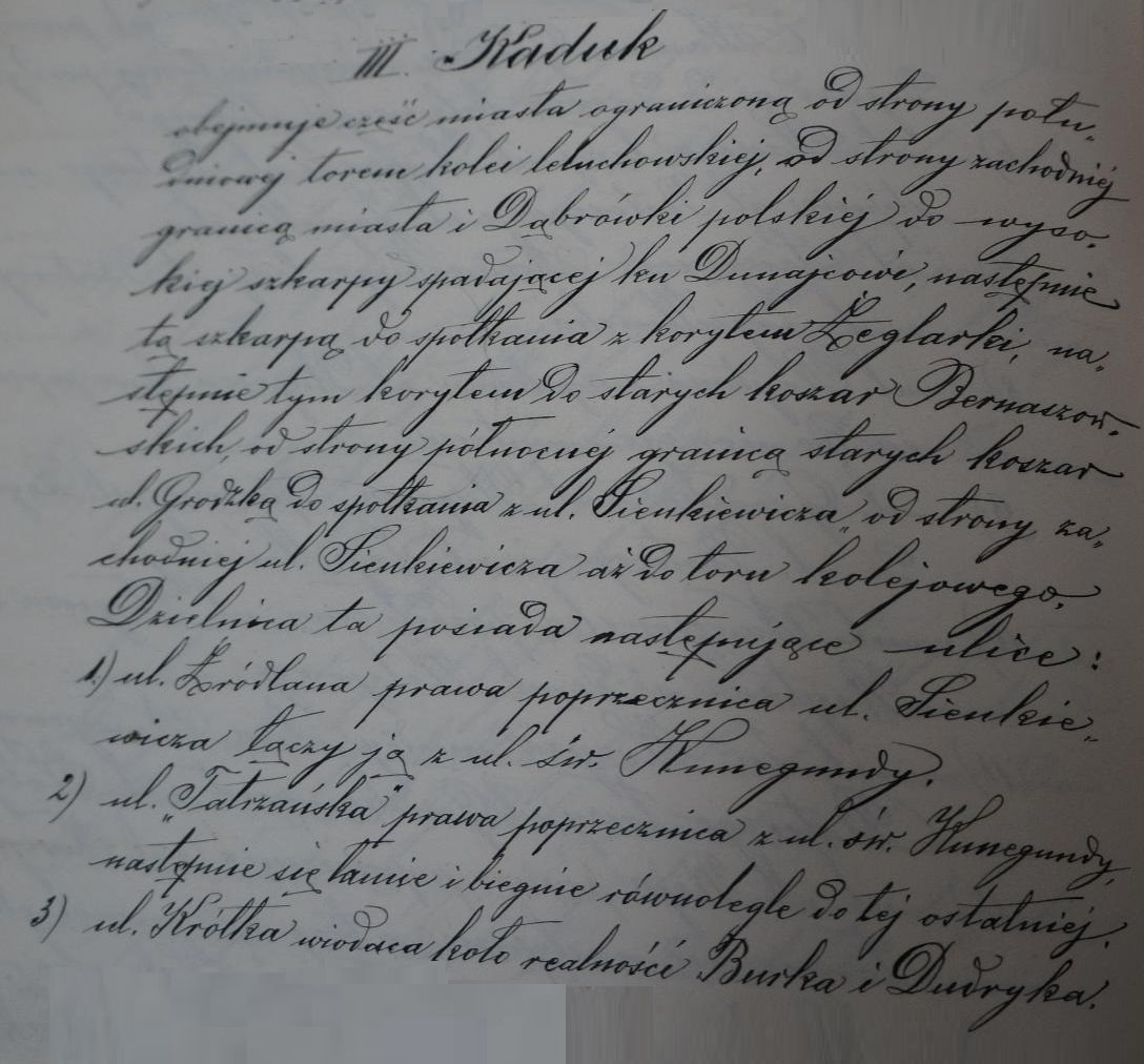 Fragment protokołu posiedzenia Rady Miasta Nowego Sącza, 15 marca 1906 r