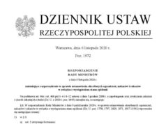 Opublikowano rozporządzenie – od soboty 7 listopada nowe obostrzenia w związku z epidemią