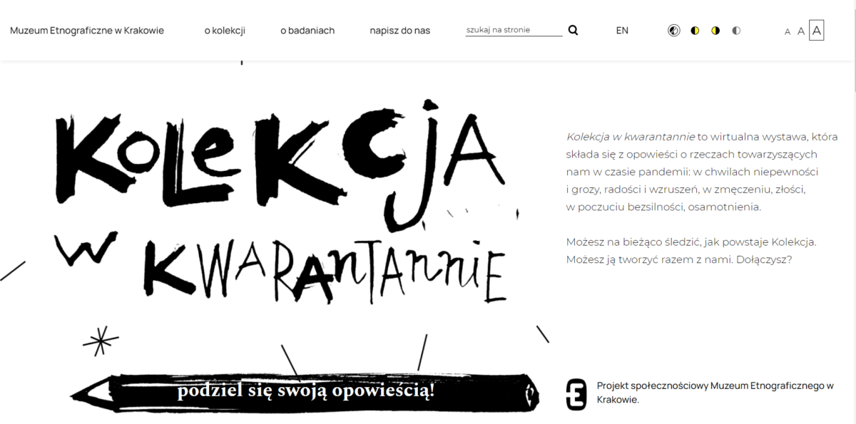 kolekcja w kwarantannie Muzeum Etnograficzne w Krakowie
