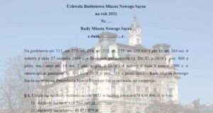 Projekt budżetu Nowego Sącza na 2021 rok