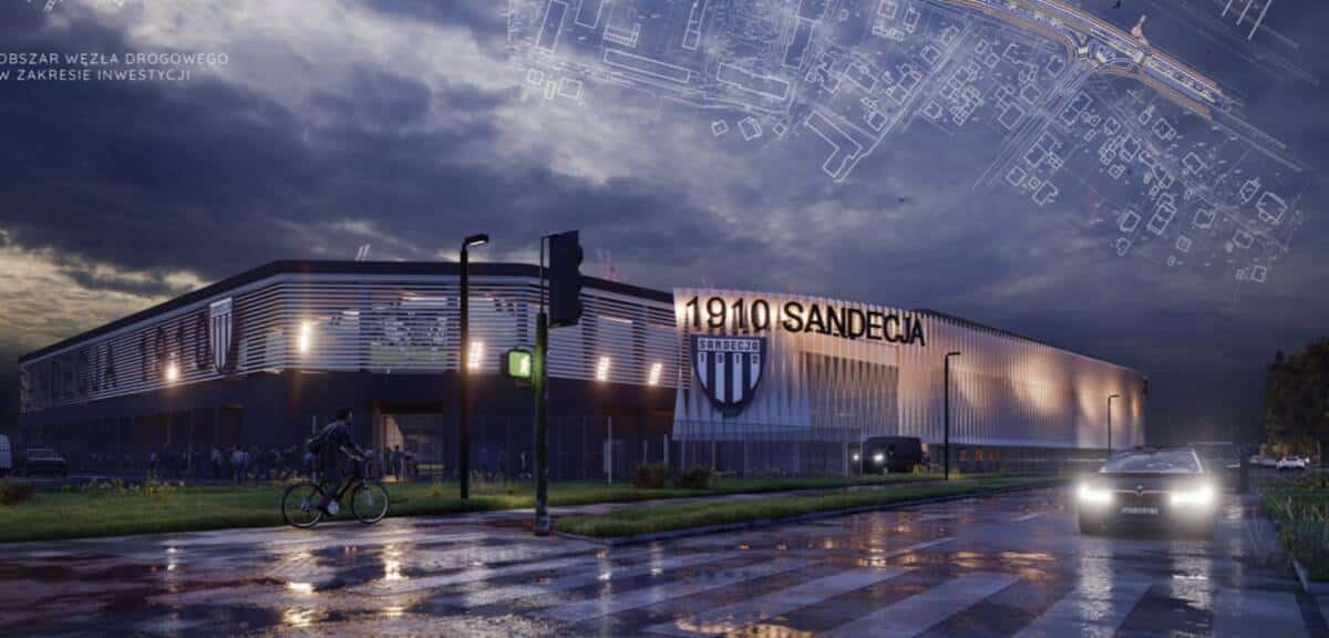 wizualizacje stadionu Sandecji