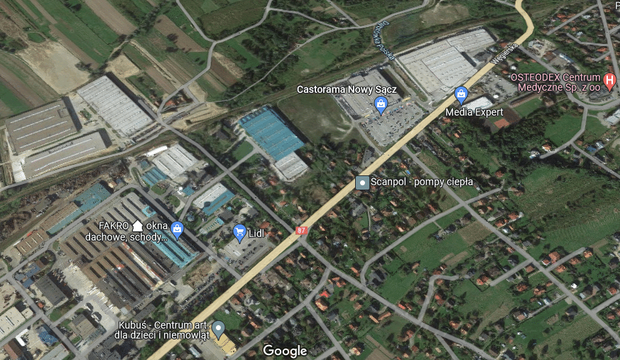 planowany przystanek kolejowy Nowy Sącz Dąbrówka