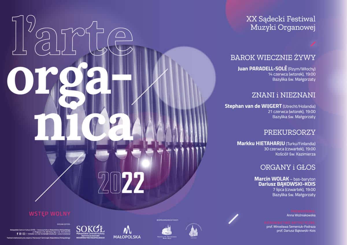 festiwal muzyki organowej L1arte organica Nowy Sącz 2022