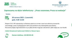 Praca sezonowa – zadzwoń i dowiedz się jak bezpiecznie i legalnie pracować w wakacje
