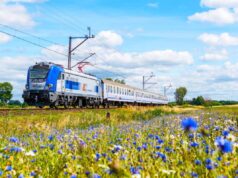 Lokomotywa Griffin produkcji Newag S.A. prowadzi skład PKP Intercity