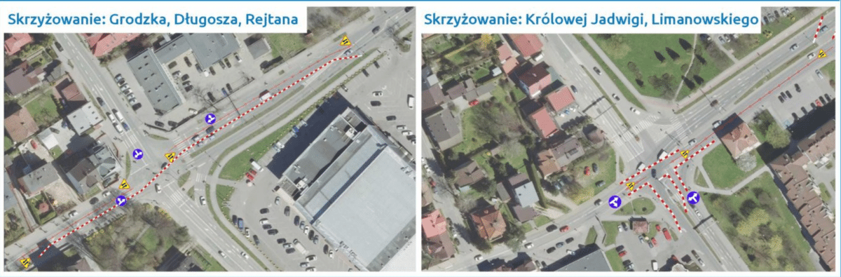 zamknięcie Nawojowskiej od Długosza/Grodzkiej/Rejtana do Limanowskiego/Królowej Jadwigi