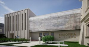 Prezydent znowu pokazuje wizualizacje rozbudowy biblioteki