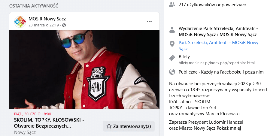 Nowy Sącz Imieniny Miasta 2023 program