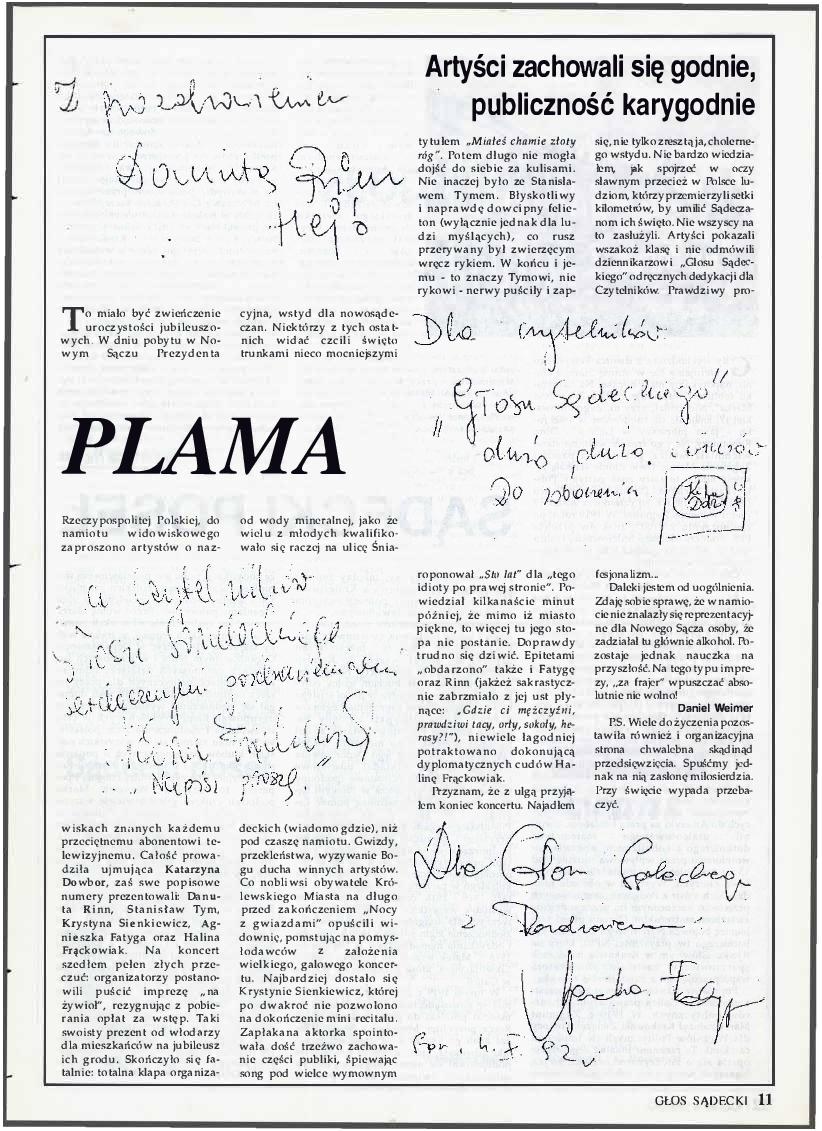 Nowy Sącz koncert noc z gwiazdami 1992