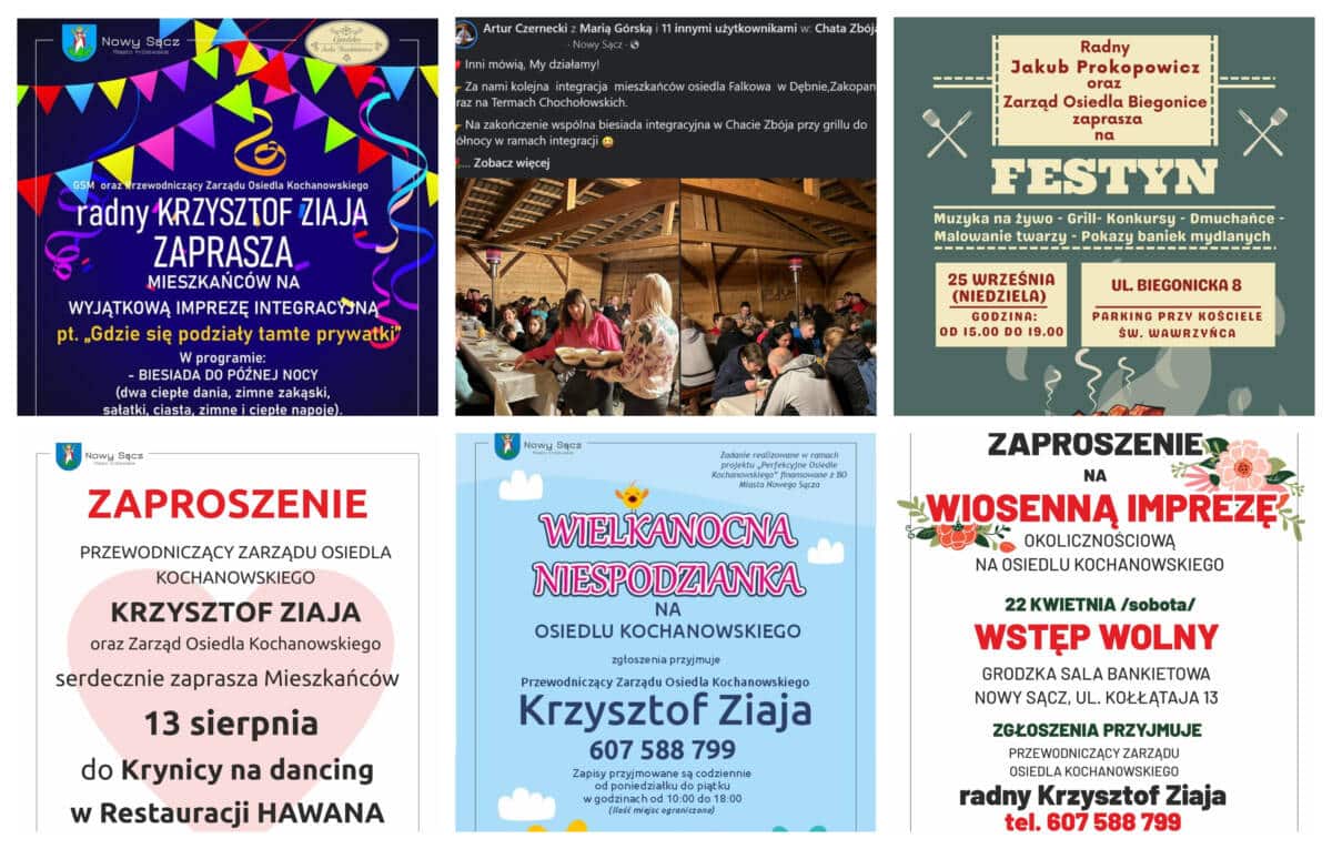 budżet obywatelski Nowy Sącz 2024 - organizowane imprezy