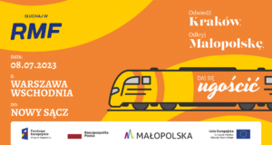 Do Nowego Sącza zawita wakacyjny pociąg „Daj się ugościć!” RMF FM i Małopolskiej Organizacji Turystycznej