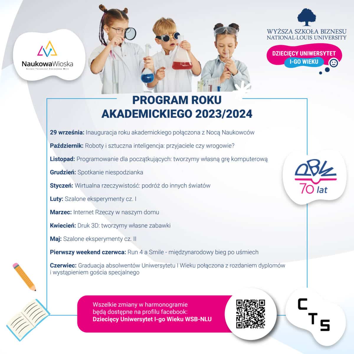 dziecięcy uniwersytet Sącz WSB-NLU 2023/2024