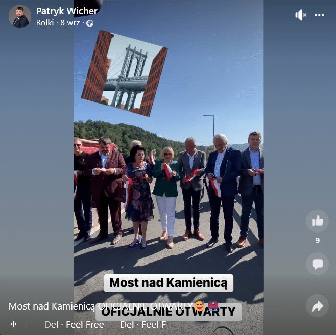 otwarcie mostu na Kamienicy w Nowym Sączu