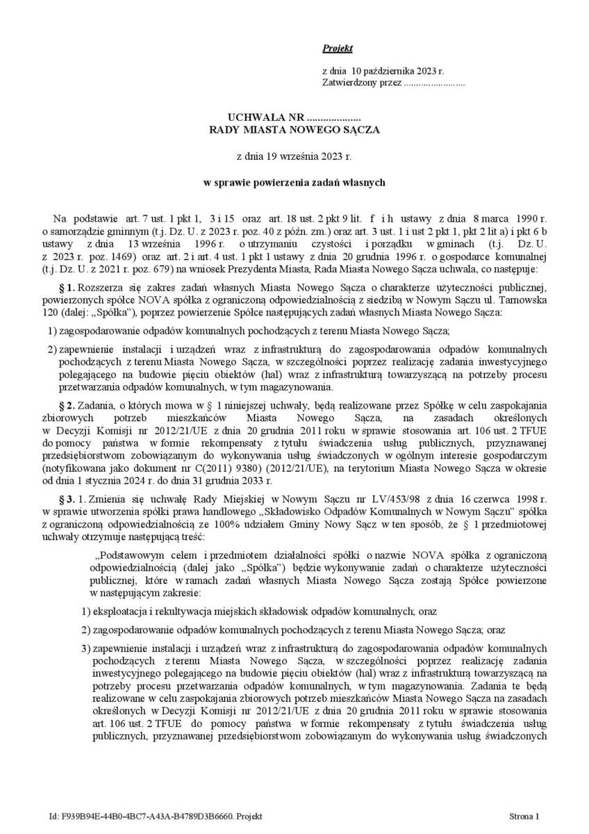 Nova umowa powierzenia