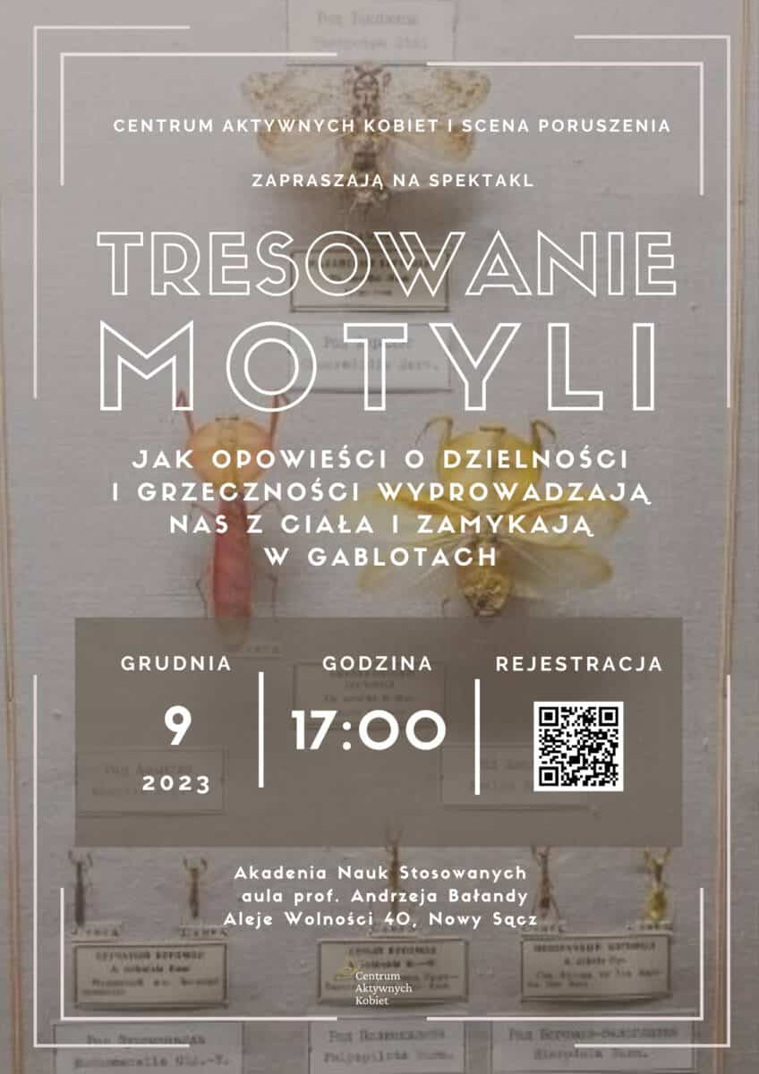 spektakl Tresowanie motyli - plakat