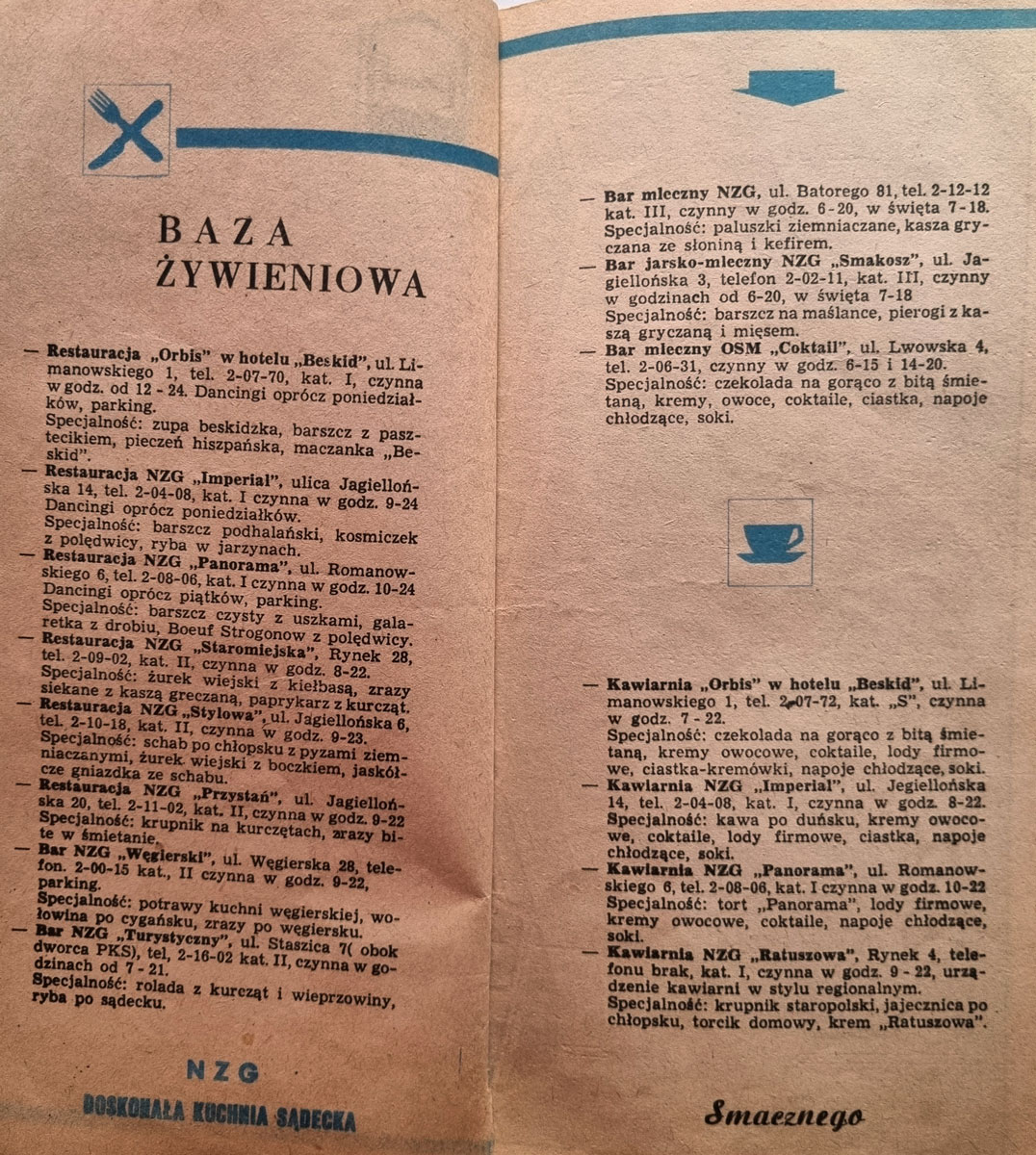 specjalność zakładu kuchnia PRL