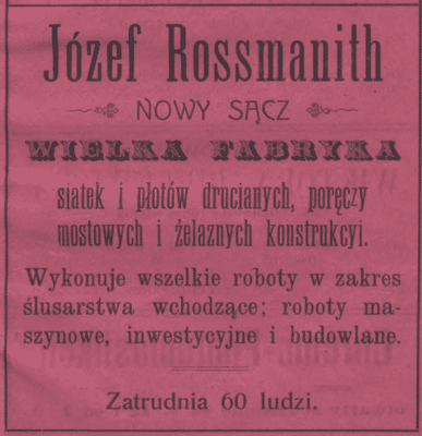Józef Rossmanith Nowy Sącz