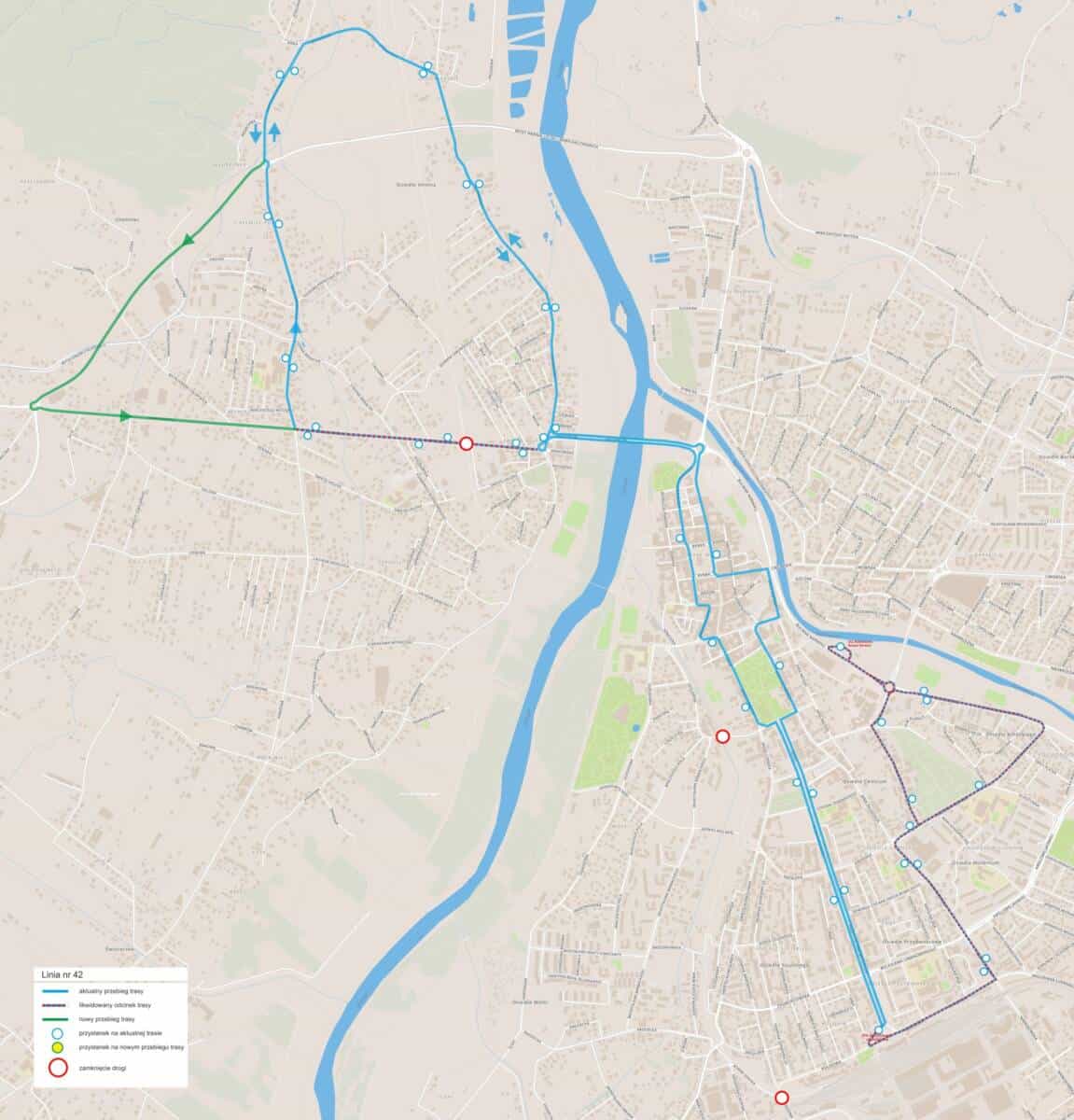 objazdy Krakowska MPK Sącz